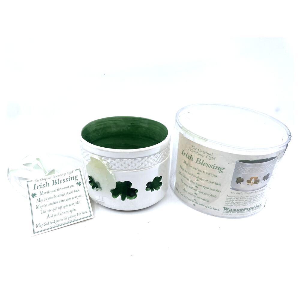 Irish Blessing Friendship Light Celtic Green Candle *NEW*